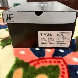 JF J.Ferrar Black Derby Shoes